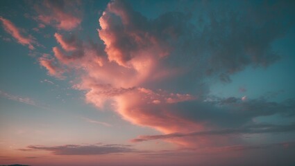 Fototapeta premium A beautiful morning sky with colorful clouds and sunrise.