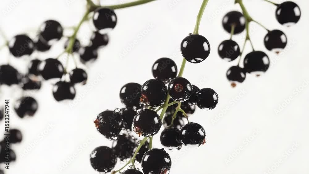 Poster a cluster of ripe blackberries hangs from a branch, ready for picking