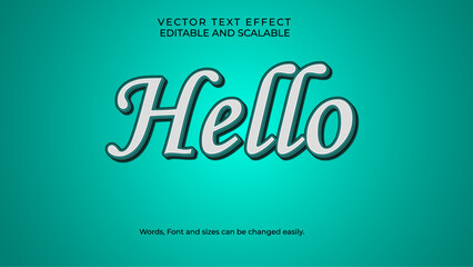 Editable hello text style effect - Lords text style theme