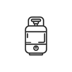 Obraz premium Minimalist Humidifier Icon: Clean Line Art on White Background