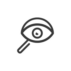 Eye-catching Magnifying Glass Icon: Detailed Vision and Clarity Symbol