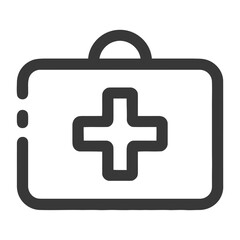 Obraz premium Minimalist First Aid Kit Icon: Healthcare, Emergency, Medical Symbol.