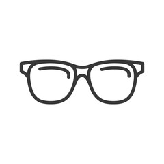 Fototapeta premium Minimalist Eyeglasses Icon: Sleek, Modern Design for Vision Correction