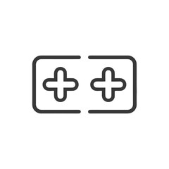 Obraz premium Double Plus Icon: Minimalist Design with Rounded Square Frames