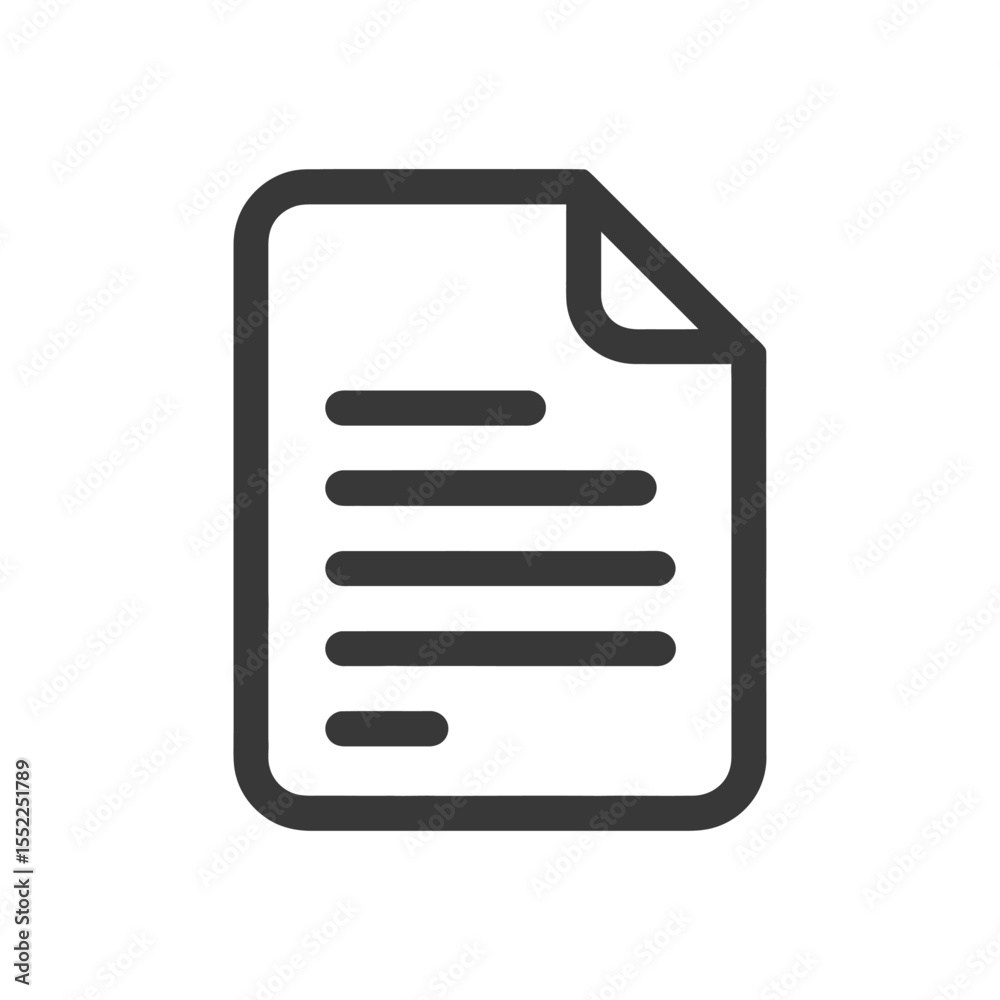 Poster document icon: minimalist design with rounded corners and text lines