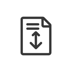File Transfer Icon: Document with Arrows for Upload and Download