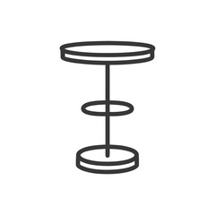 Minimalist Three-Tiered Stand Icon, Simple Line Art Design