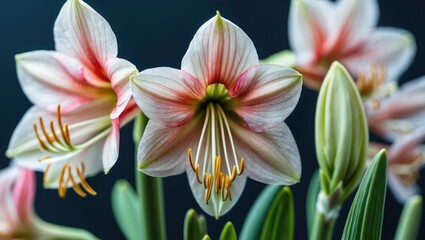 Amaryllis macro - detail of flower - background