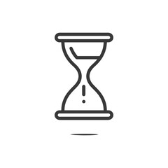 Minimalist Hourglass Icon: Time, Deadline, and Urgency Symbol