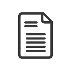 Simple Document Icon with Rounded Corners and Text Lines