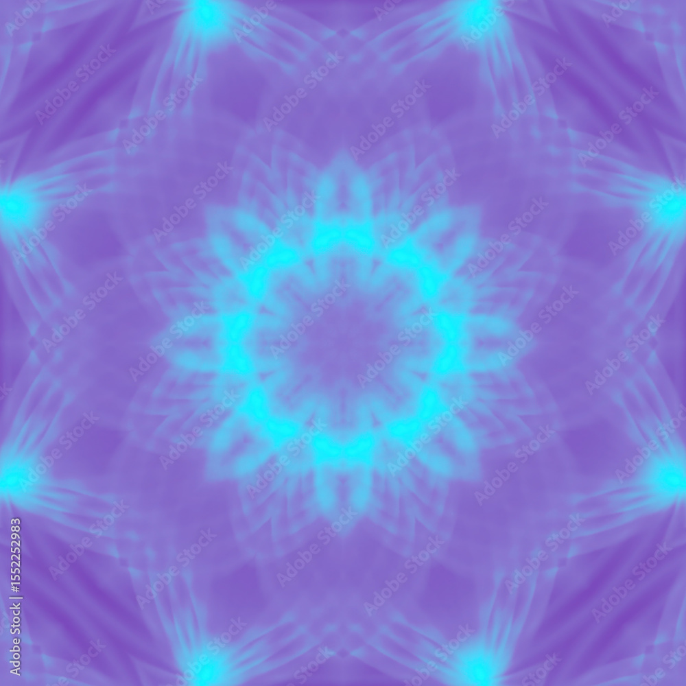 Aufkleber symmetrical illustration in the shape of a pink and purple star. 3d rendering