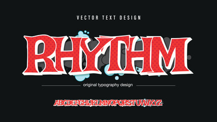 Rhythm Graffiti font text effect, spray and street text style