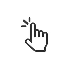 Fototapeta premium Finger Tap Icon: Minimalist Design with Action Indication on White Background
