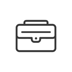 Minimalist Briefcase Icon: Business, Finance, and Professionalism Symbol