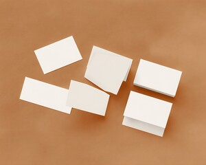 Blank business cards and brochures