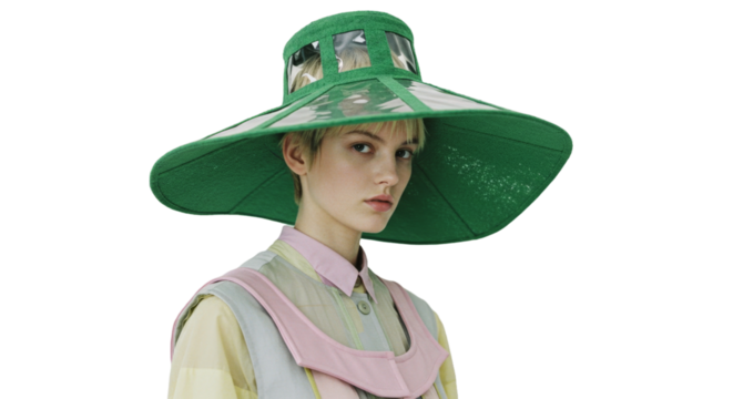 fashion model isolated on transparent background