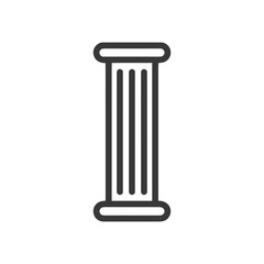 Simple Column Icon: Architectural Symbol of Strength and Stability