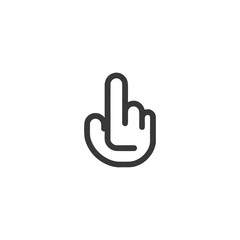 Minimalist Hand Cursor Icon: Pointing Finger Design in Bold Outline
