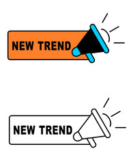 New Trend Megaphone Design – Bold Vector Announcement Graphics