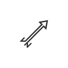 Ascending Arrow Icon: Minimalist Design for Growth and Progress