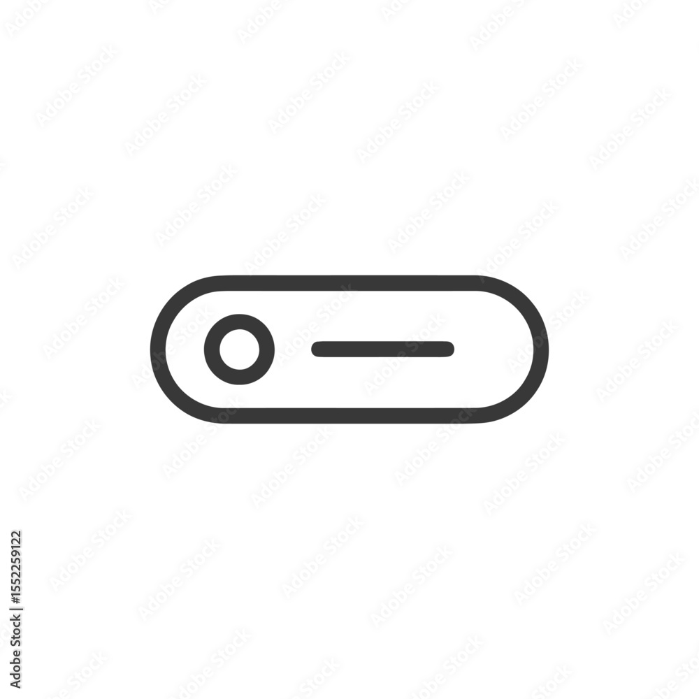 Poster toggle switch icon: minimalist design with rounded edges and clean lines