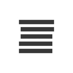 Fototapeta premium Simple Menu Icon: Five Horizontal Bars on White Background