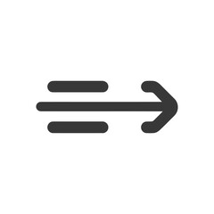 Obraz premium Forward Momentum: Stylized Arrow Icon with Speed Lines on White Background