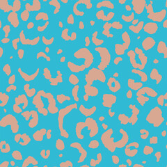 Abstract modern leopard seamless pattern. Animals trendy background. Color decorative vector stock illustration for print, card, postcard, fabric, textile. Modern ornament of stylized skin.