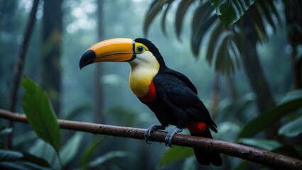 Naklejka premium A toucan in the rainforest