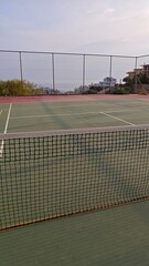 tennis court and net