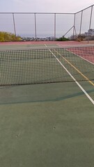 tennis court and net