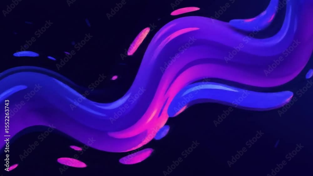 Wall mural vibrant abstract flowing colors with dynamic motion in digital space.