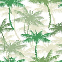 Palm trees. Seamless background for fabrics, textiles, packaging and wallpaper.  Perfect for women's and men's clothing, children's clothing, home decor. Vector illustration