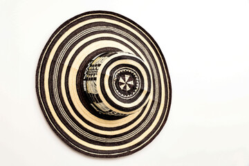 Traditional hat from Colombia called Sombrero vueltiao. Colombian concept. Colombian culture...