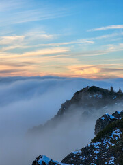 sunrise in the mountains