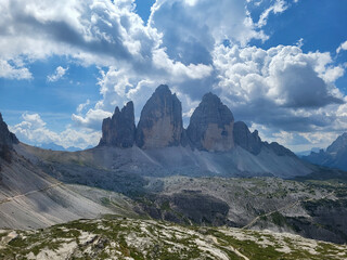 mountains and clouds