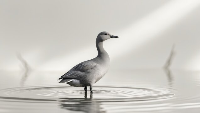 A balt coot in the ring of water