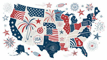American Flag with USA Text: Patriotic Symbolism