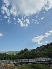 wooden fence and blue sky
