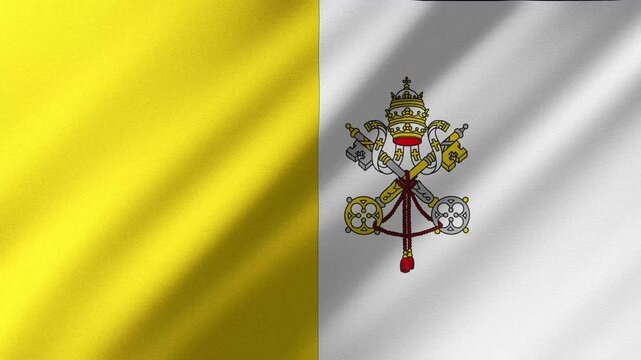 flag of Vatican City 4K Footage 60 FPS