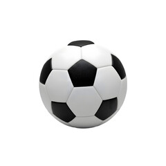 Obraz premium A classic soccer ball with black pentagons and white hexagons, isolated on a Transparent background. 