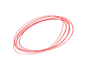 Highlight hand drawing different circles isolated on the background, Handwritten red circle. For marking text, numbers, marker pen, pencil, logo, hand-drawn doodle grunge circle highlights	