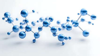Scientific Blue Molecule Model for Research Design