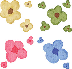 watercolor flower background seamless pattern texture for your design