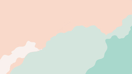 Obraz premium Abstract pastel composition of soft color shapes with transparent background