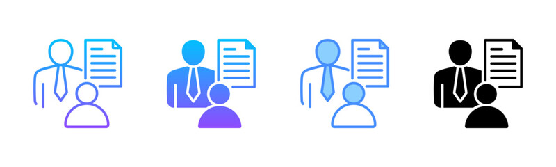 In Person Multi Style Icon Set