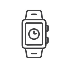 Fototapeta premium Smartwatch Icon for Wearable Technology Applications, Fitness Tracking, Mobile Notifications, and Modern Lifestyle Concepts