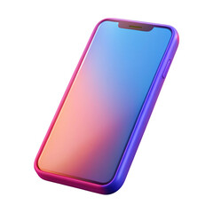 Modern smartphone mockup isolated on transparent background