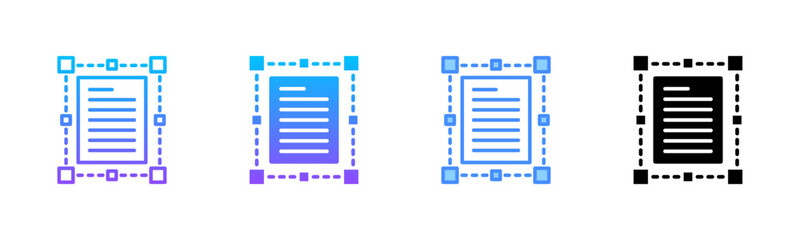 Typography Multi Style Icon Set