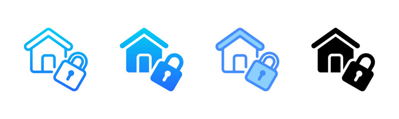 Padlock Multi Style Icon Set